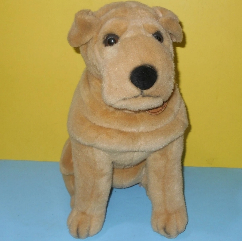 16" People Pals Chinese Shar-Pei Wrinkled Pup Puppy Dog Stuffed Plush Animal